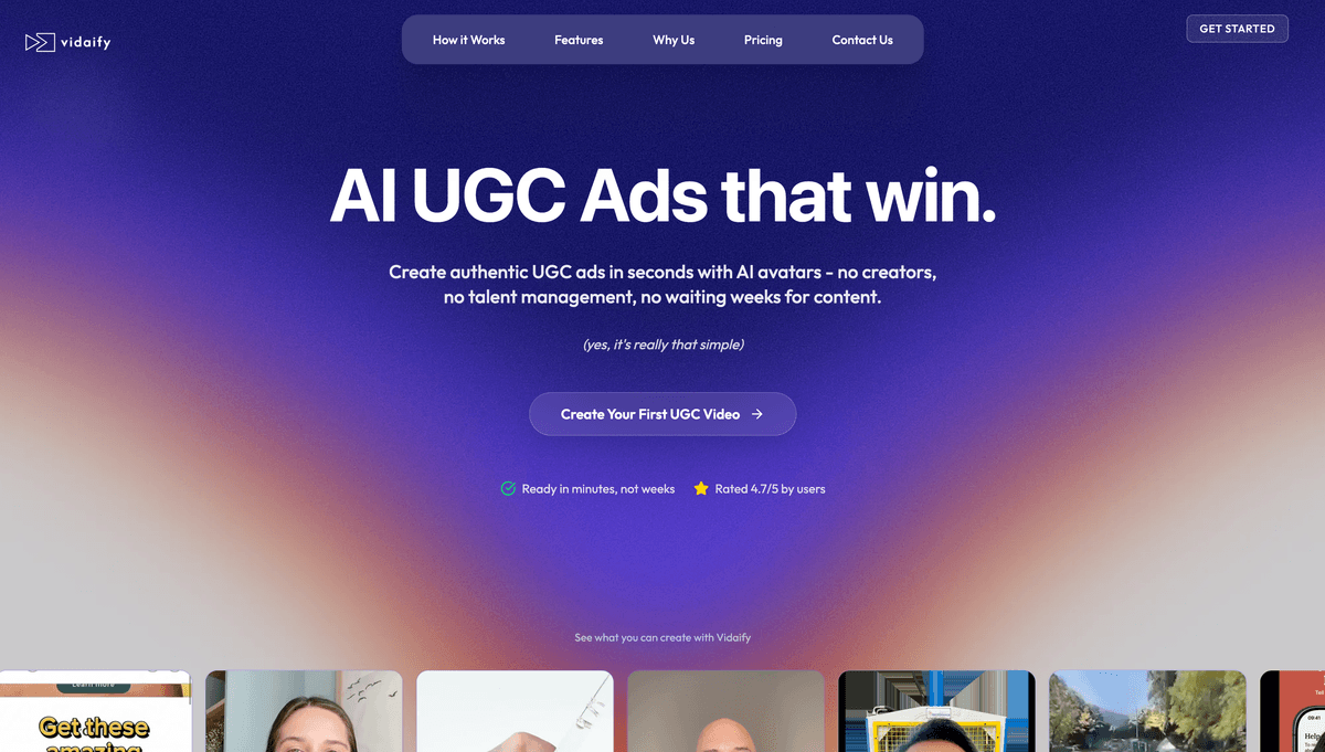 Vidaify AI Web App